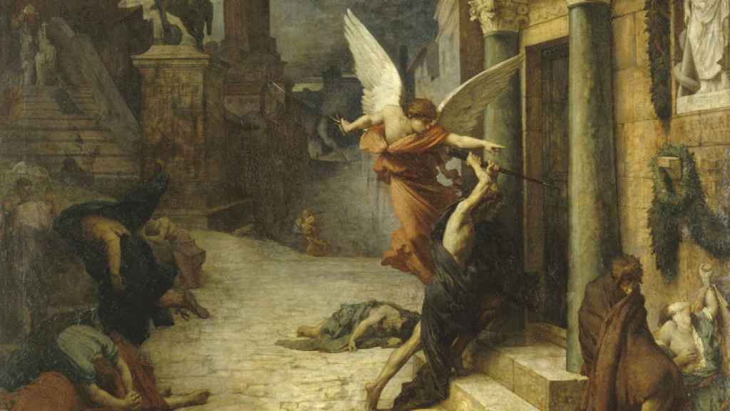 'Peste en Roma', un lienzo de Jules Elie Delaunay.