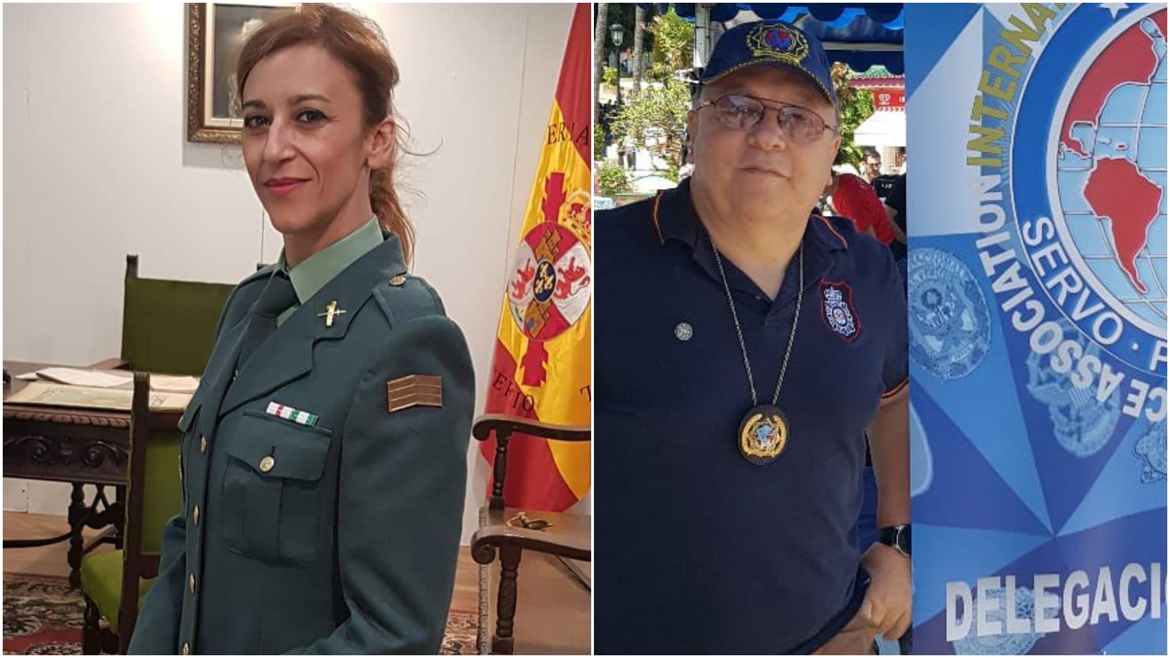 Susana se ofrece como Guardia Civil retirada; y Gerardo lo hace como Policía Nacional.