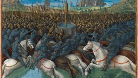Batalla de los Cuernos de Hattin, momento decisivo de las cruzadas (1187).
