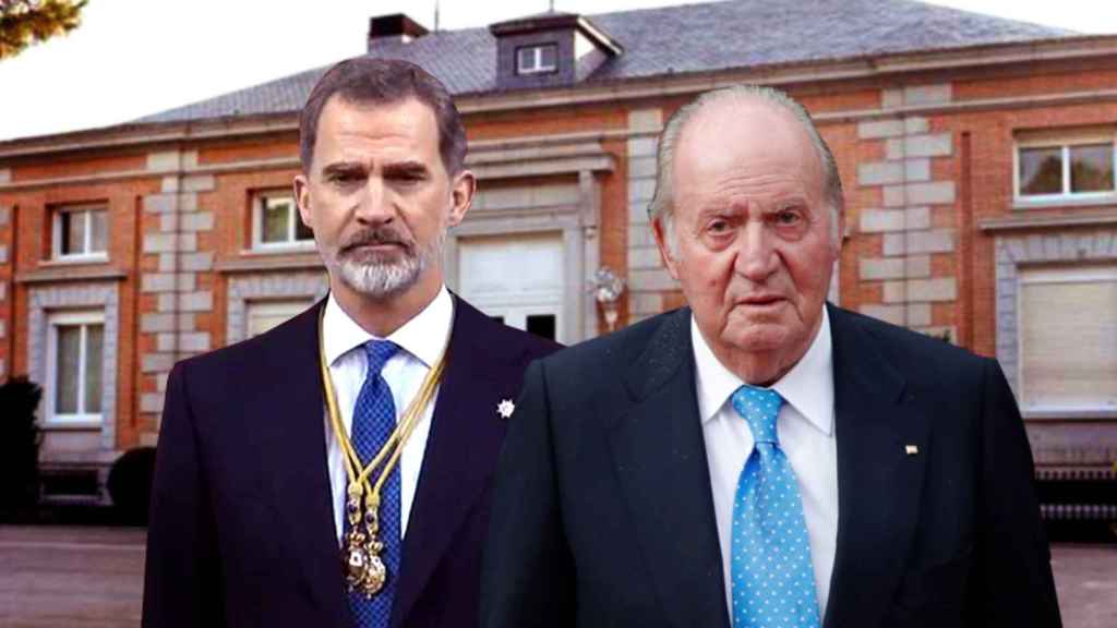 Felipe VI y Juan Carlos I en un montaje.