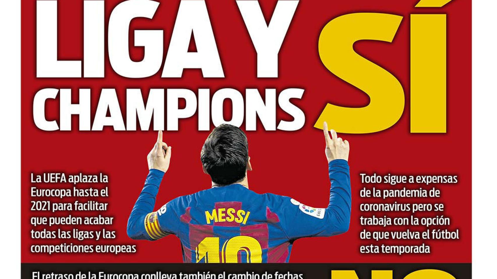 La Portada Del Diario Sport 18 03 2020