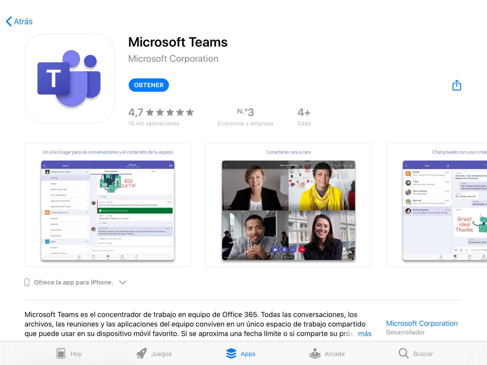 App de Microsoft Teams.