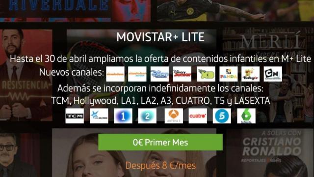 Anuncio de Movistar+ Lite.