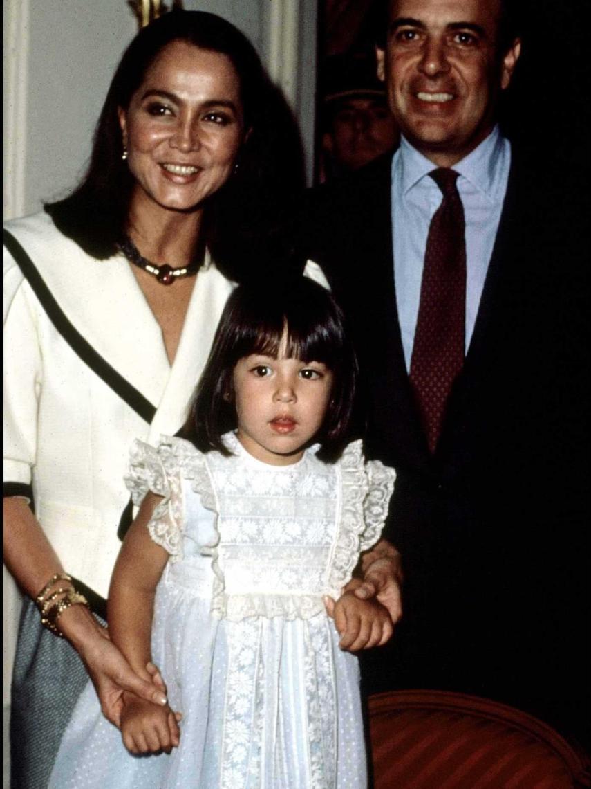 Isabel Preysler, Carlos Falcó y su hija Tamara Falcó Preysler.