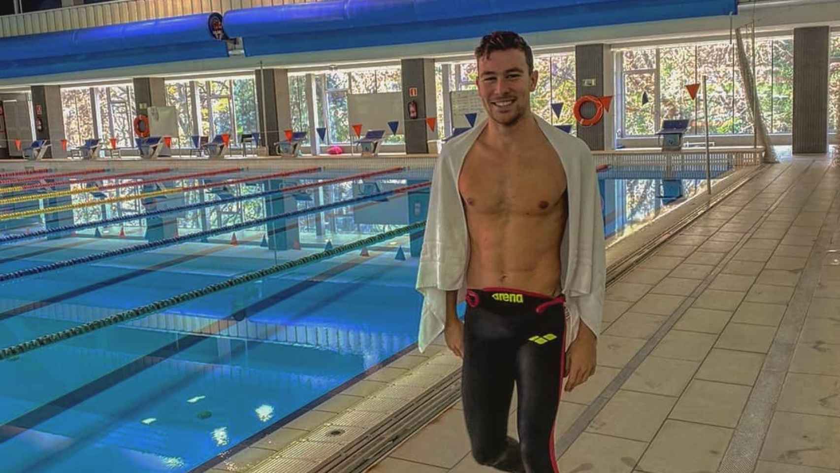 Alberto Martínez, durante una prueba de natación