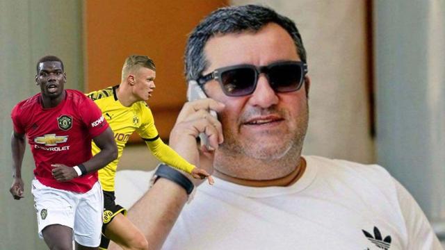 Raiola, Pogba y Haaland