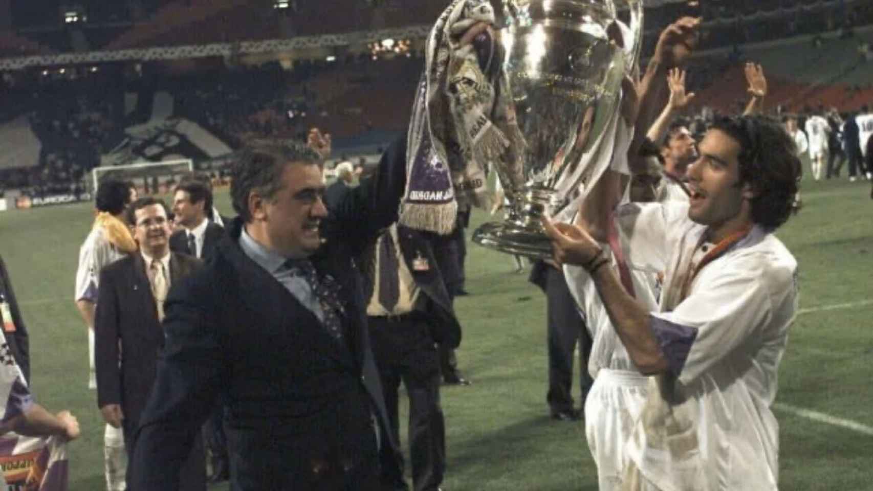 Lorenzo y Fernando Sanz, en el Real Madrid
