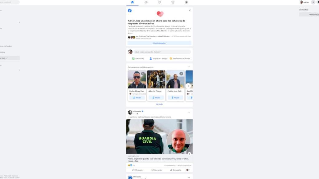 Nuevo diseño de Facebook