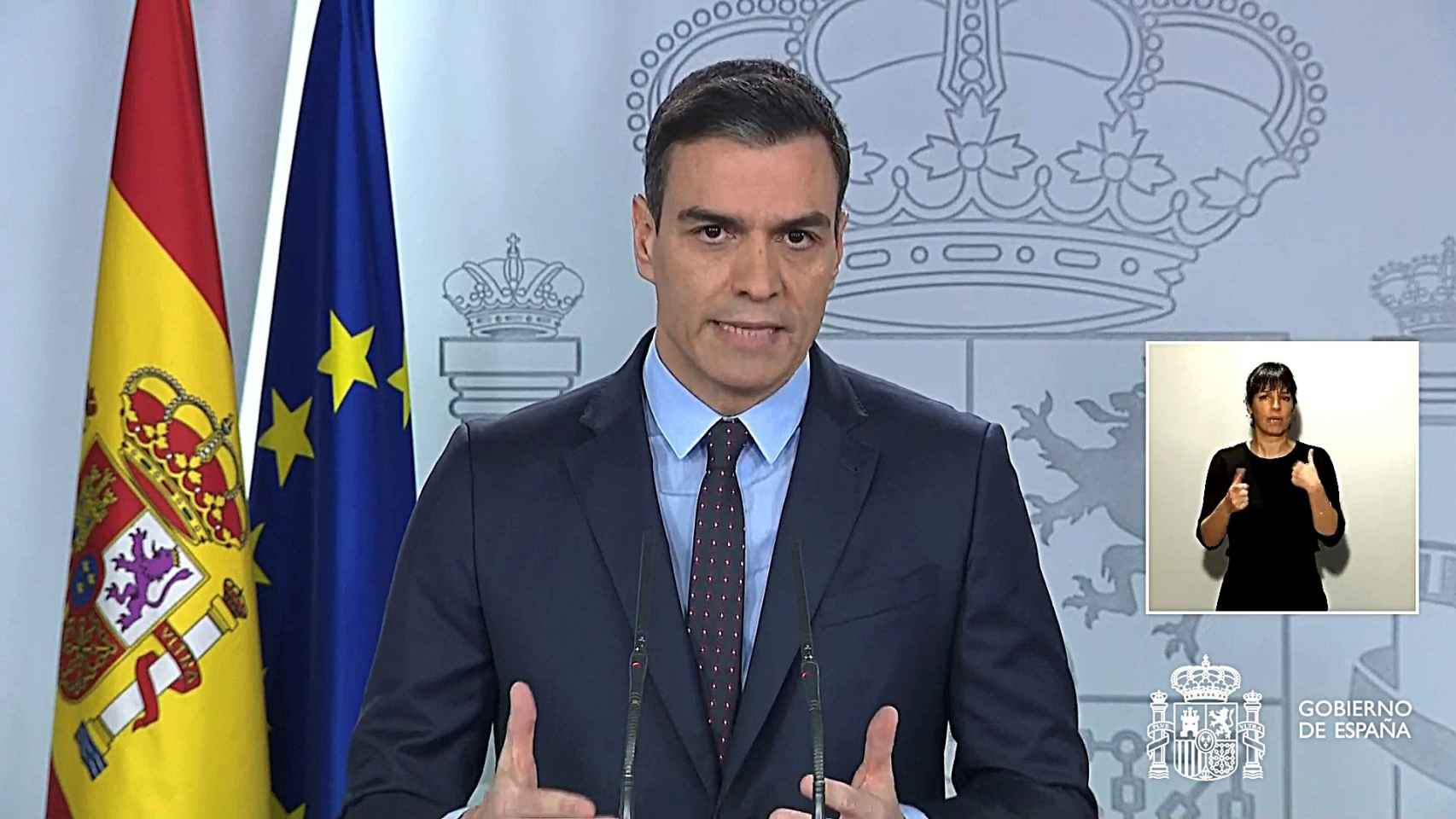 Pedro Sánchez, presidente del Gobierno, este sábado.