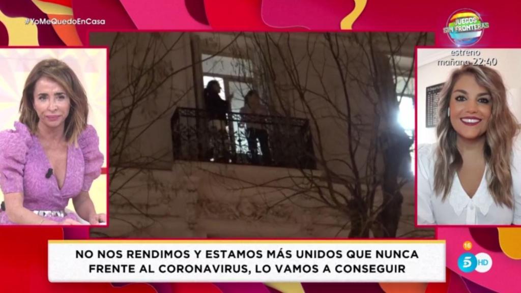 María Patiño emocionada tras informar sobre el coronavirus.