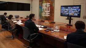 Sánchez, en la videoconferencia de este viernes con los presidentes autonómicos
