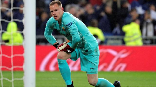 Marc-André Ter Stegen, durante un partido de esta temporada