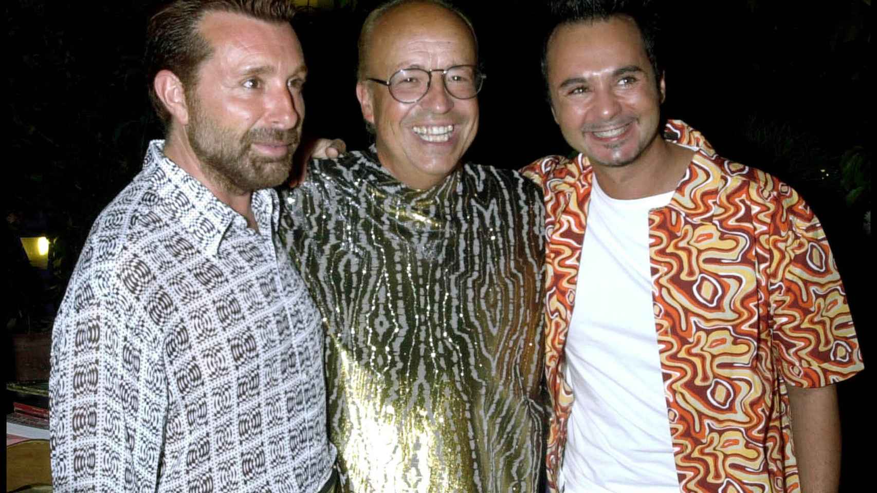 Sergio junto a José Manuel Parada y Rappel en una imagen tomada en 2001.