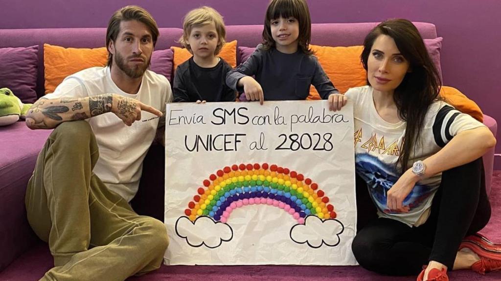 Sergio Ramos y su familia