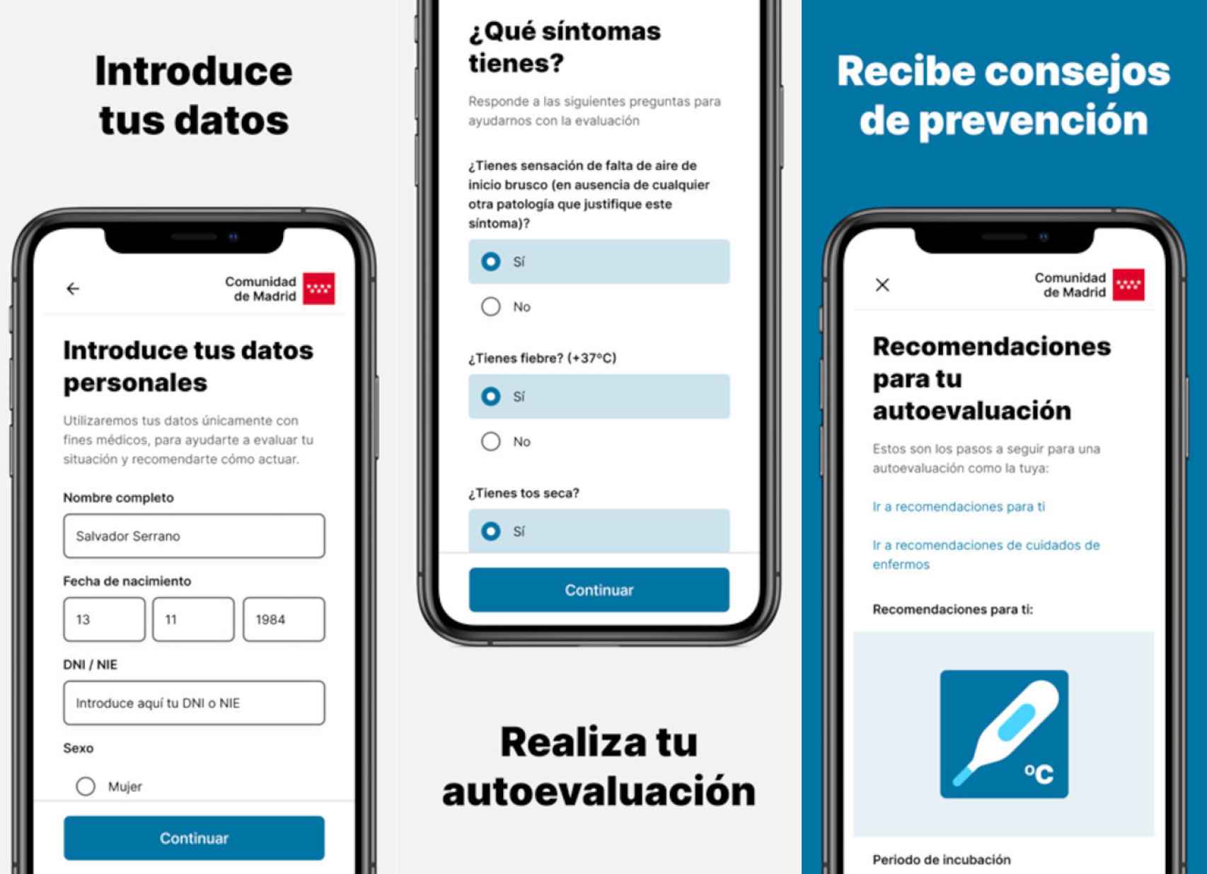 App del coronavirus de la Comunidad de Madrid para iOS