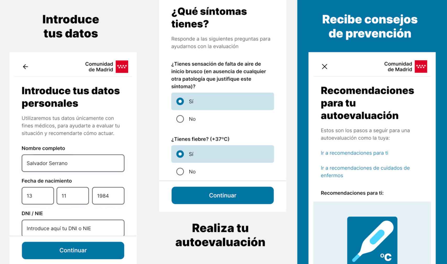 App contra el coronavirus de Madrid para Android