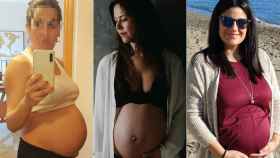 Estefanía, Hortensia y Andrea en imágenes en la recta final de su embarazo.