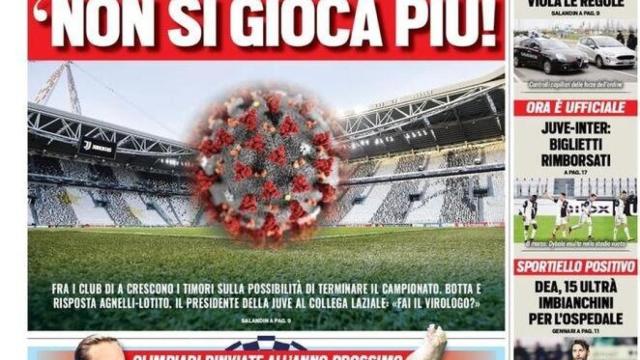 La portada del diario Tuttosport de este miércoles 25 de marzo