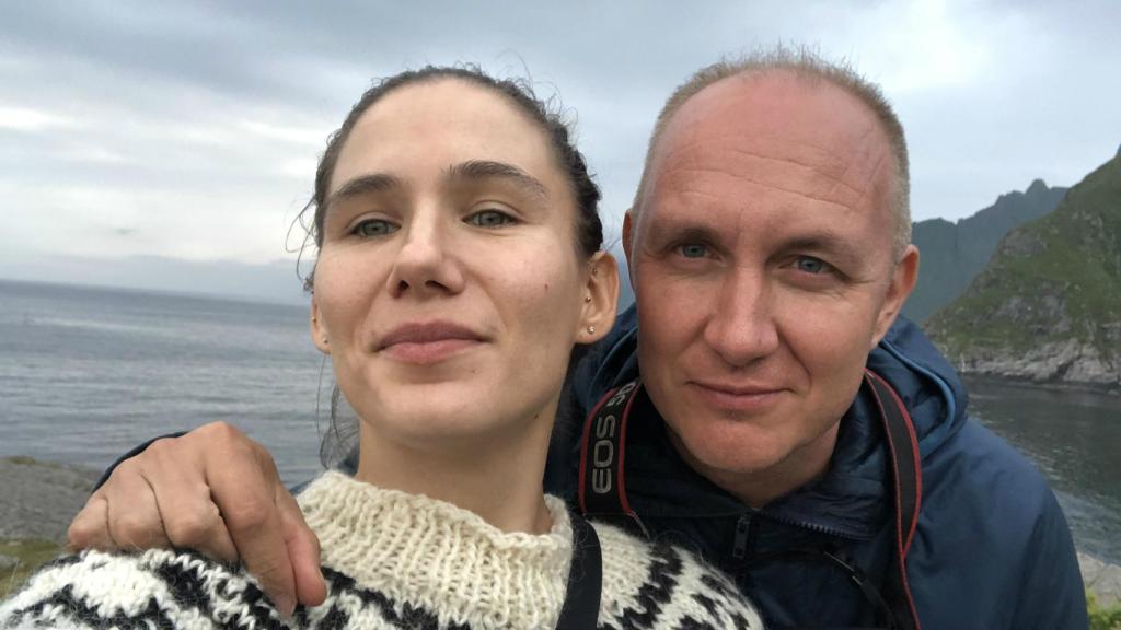 Víctor y su exmujer en Noruega.