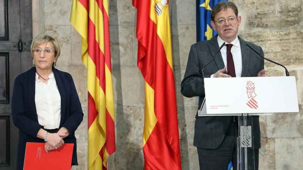 Ana Barceló, consejera de Sanidad, y Ximo Puig, presidente de la Comunidad Valenciana.