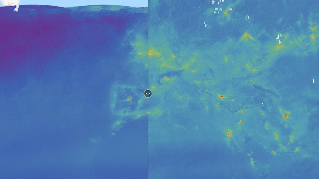 Mapa interactivo con datos de contaminación globales