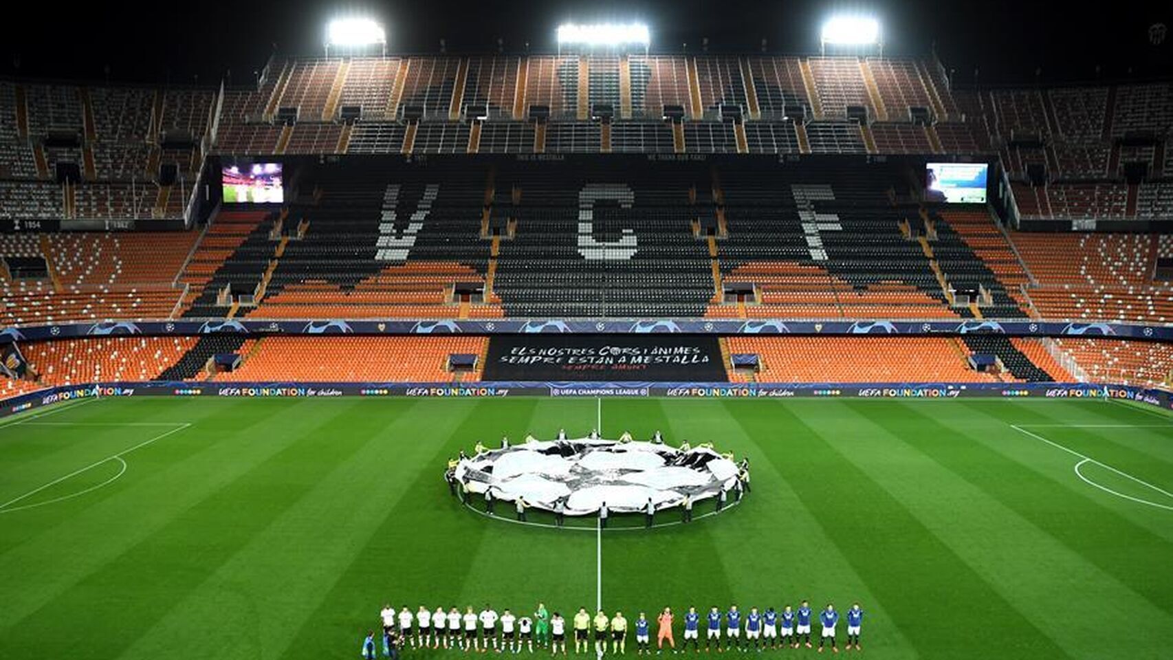 El Valencia - Atalanta de la Champions League.
