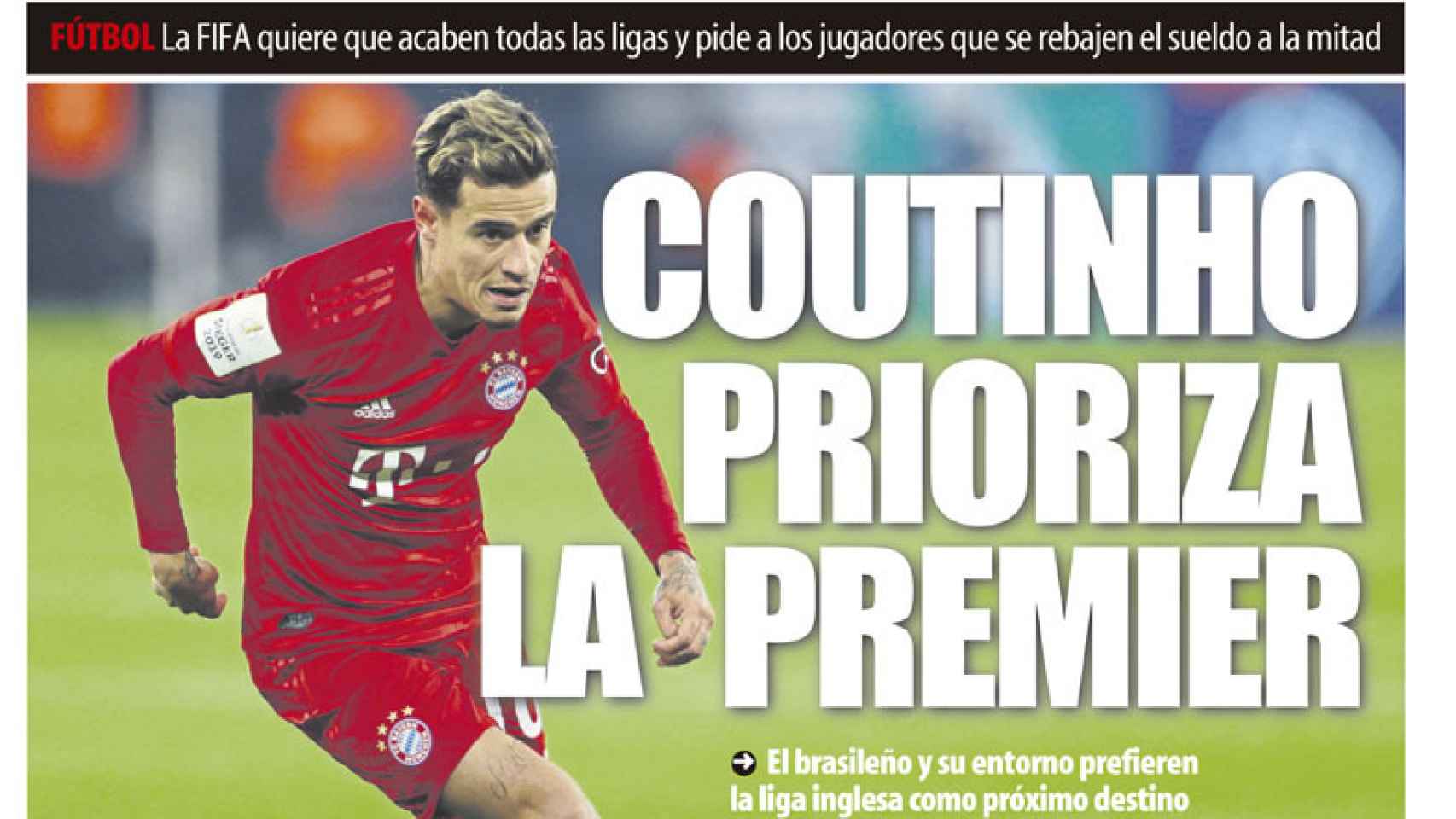 La portada del diario Mundo Deportivo (27/03/2020)