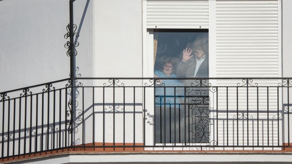 Eugenia Millán y Antonio Román, matrimonio de ancianos zahareños.