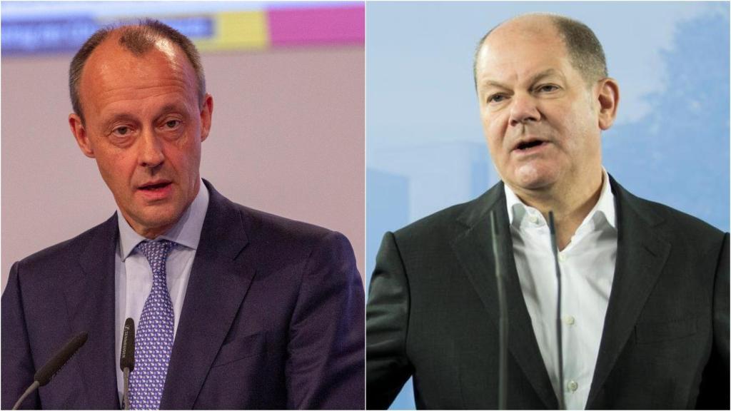 Friedrich Merz y Olaf Scholz, otros dos posibles candidatos a la sucesión.