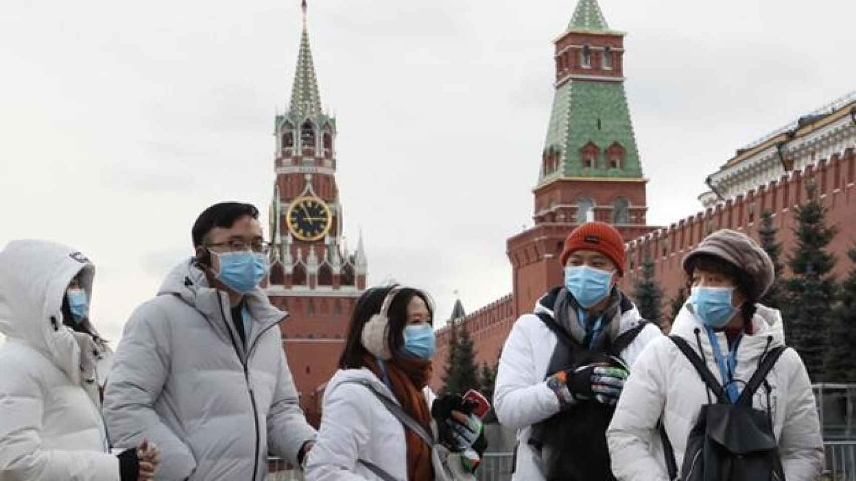 Turistas en Moscú.