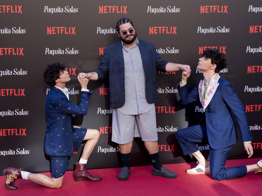 'Los Javis' durante la presentación de 'Paquita Salas'.