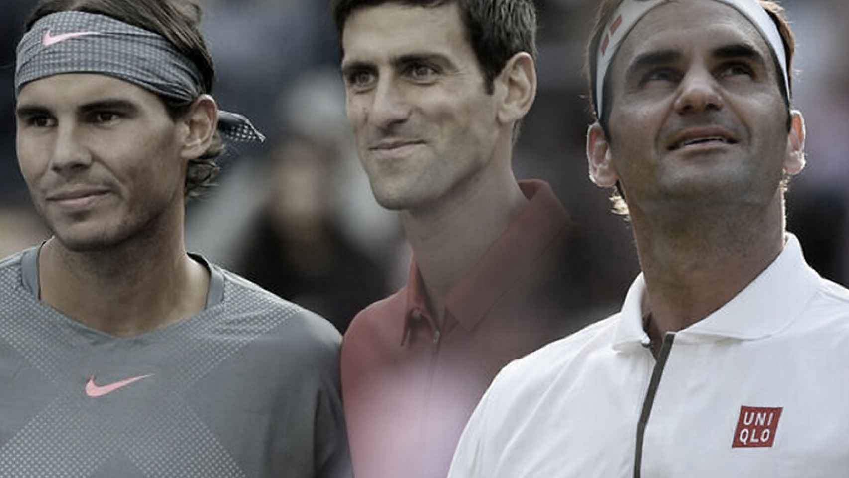Nadal, Djokovic y Federer