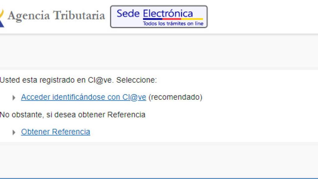 Paso 3: Acceder en Cl@ve o Número de Referencia