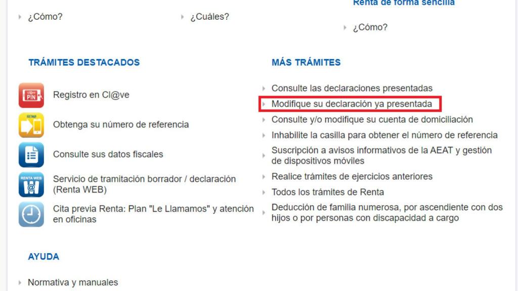 ¿Cómo modificar una declaración ya presentada?