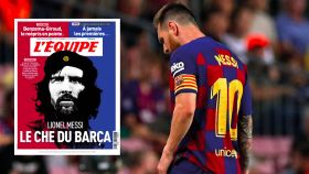 Messi, el 'Che' del Barça: la portada de L'Équipe ante la última crisis azulgrana