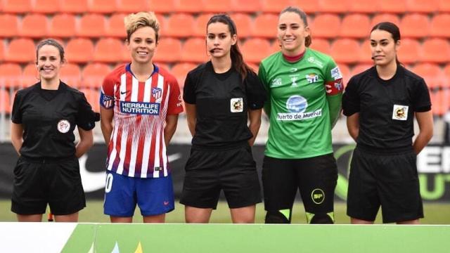 Elena Peláez, durante un partido de la Liga Iberdrola