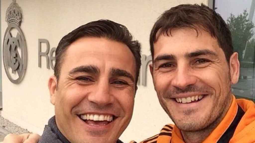 Cannavaro y Casillas