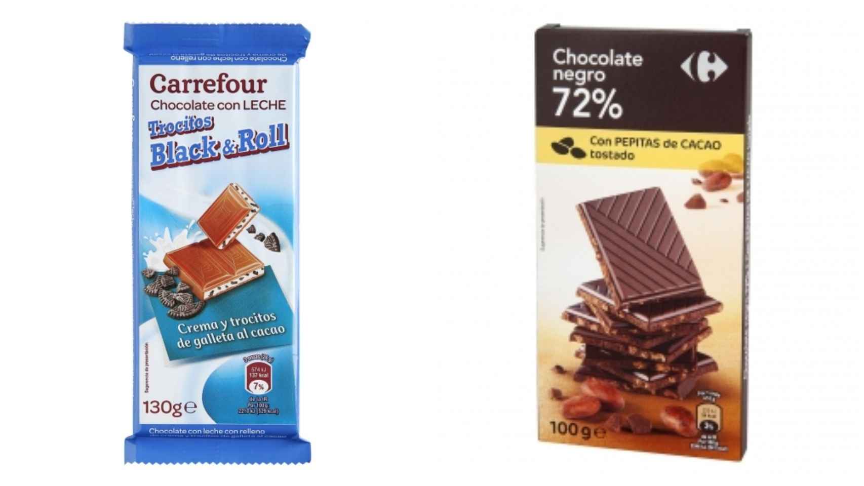 Chocolates de marca blanca de Carrefour.