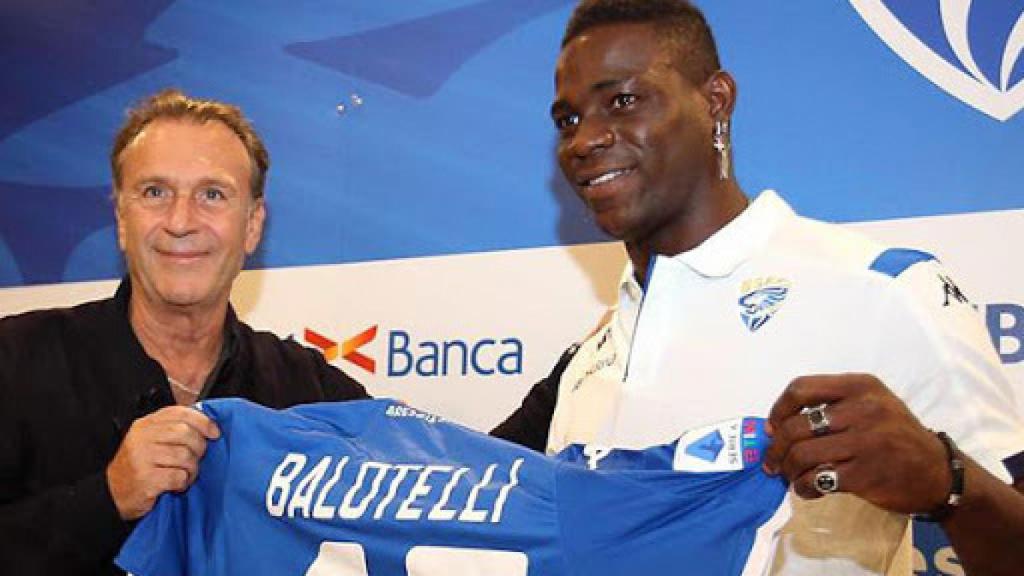 Mario Balotelli, en su presentación con el Brescia
