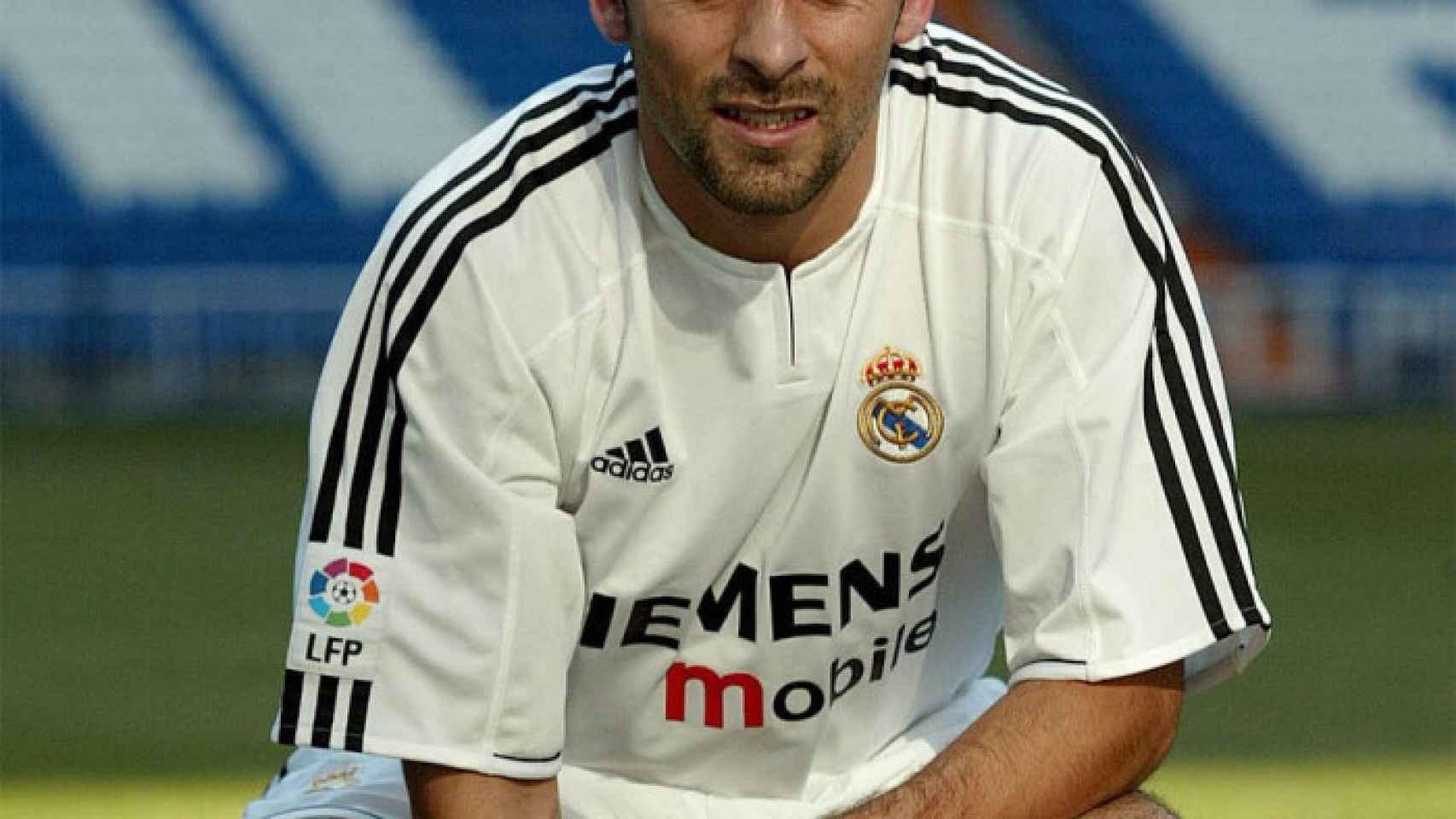 Walter Samuel, en su presentación como jugador del Real Madrid