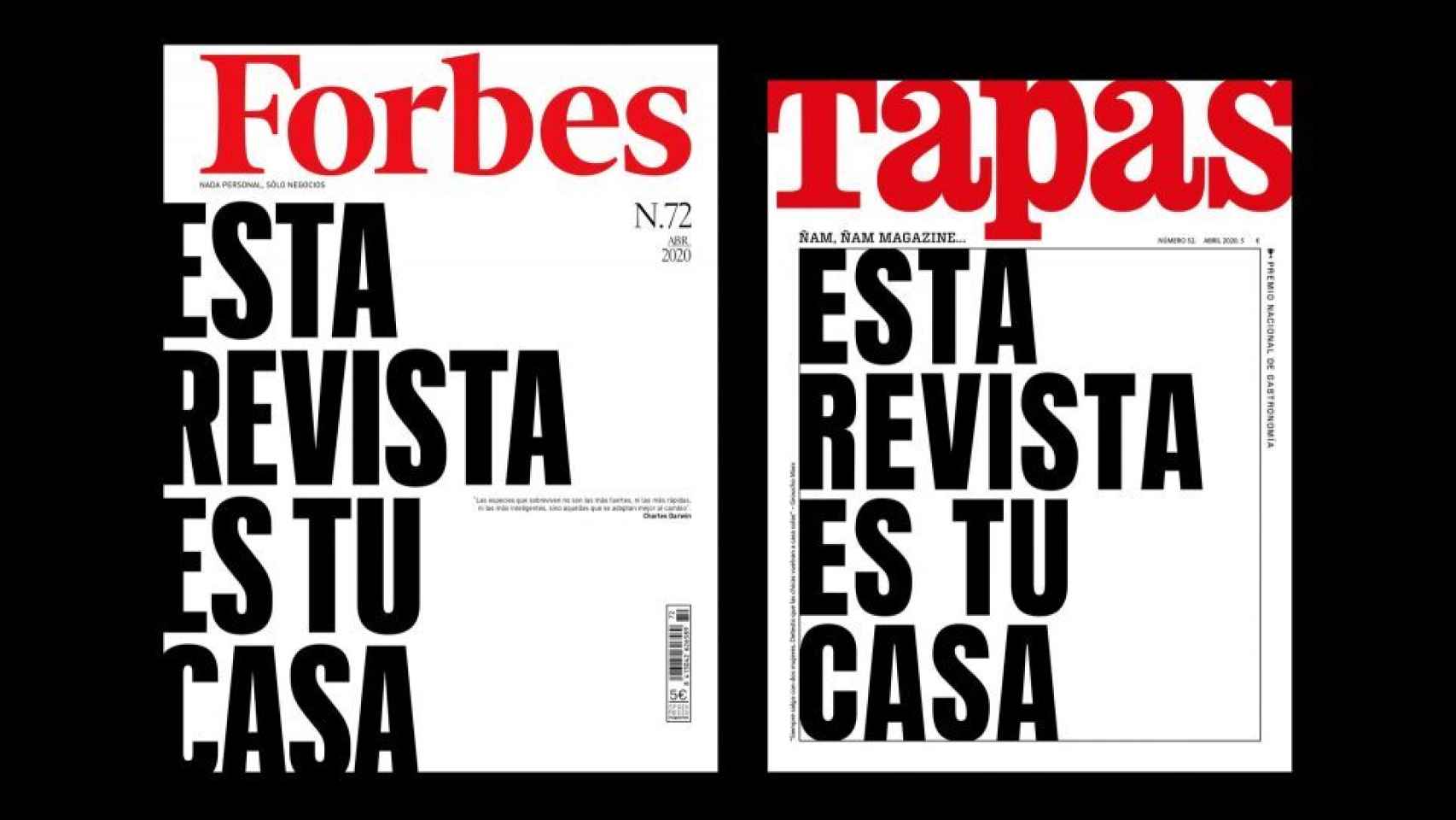 Esta revista es tu casa: Forbes y Tapas comparten portada por primera vez