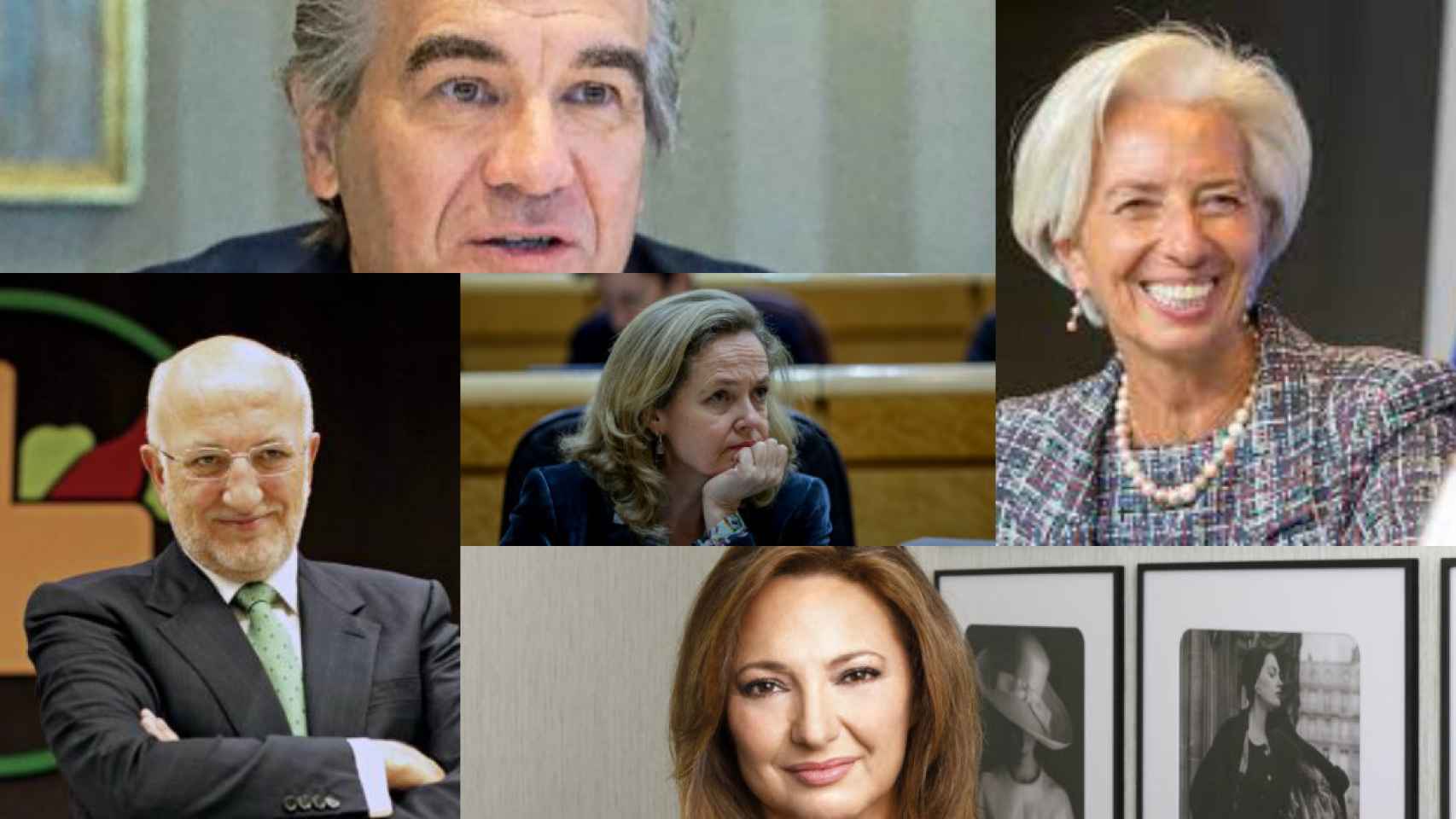 Francisco Reynés, Christine Lagarde, Juan Roig, Nadia Calviño y Marta Álvarez.