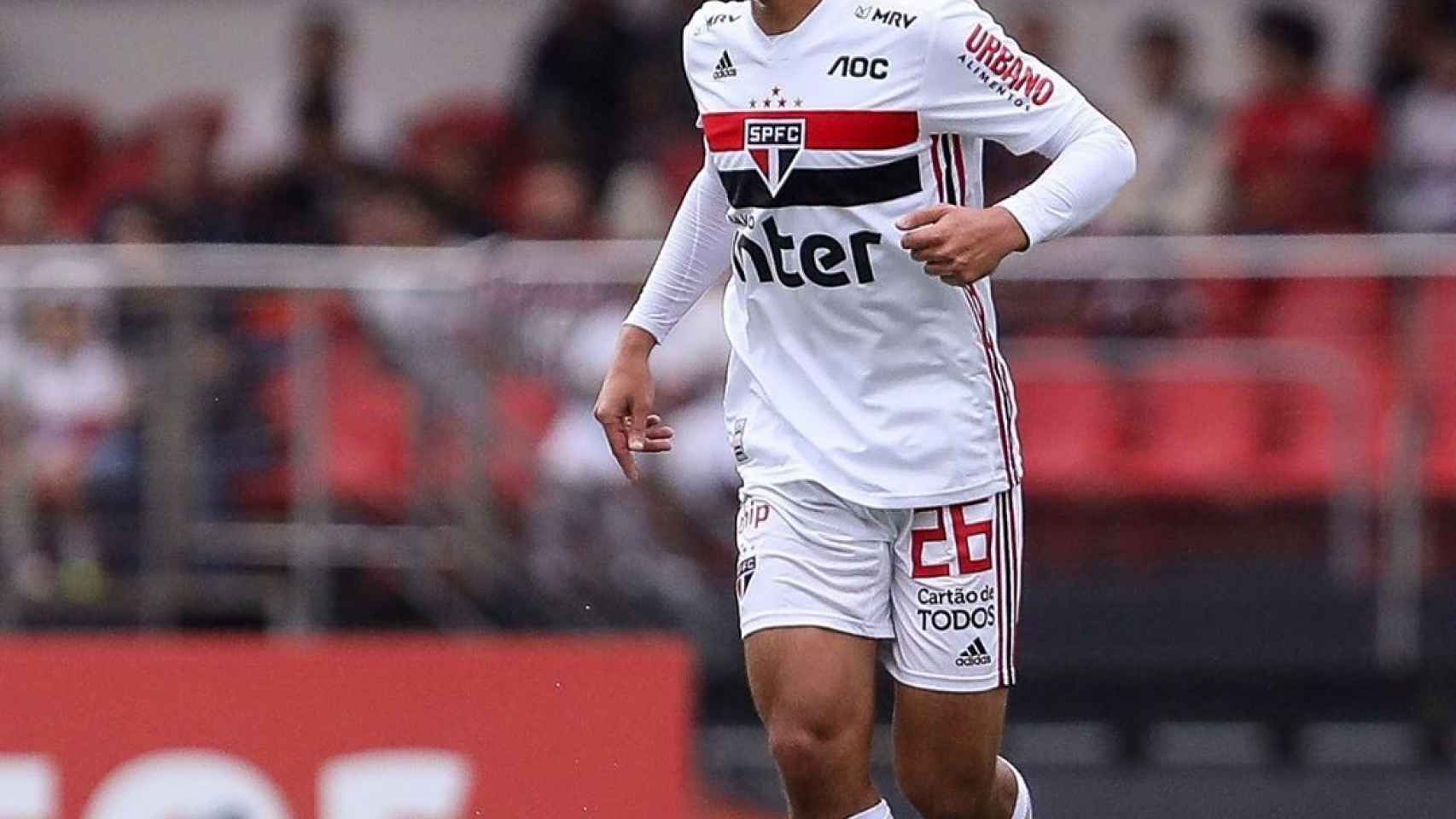 Igor Gomes, durante un partido con el Sao Paulo