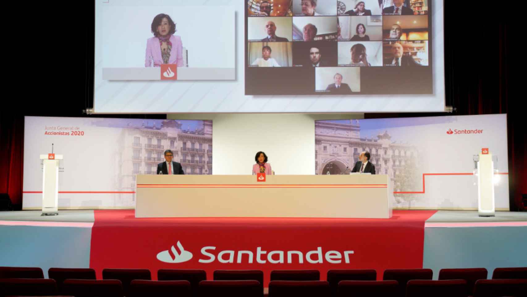 Banco Santander da el primer paso al proponer a su junta un dividendo en efectivo de 0,10 euros en 2021.