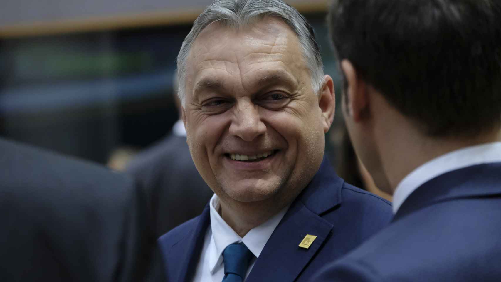 El primer ministro húngaro, Viktor Orbán, durante la última cumbre presencial de la UE en febrero.