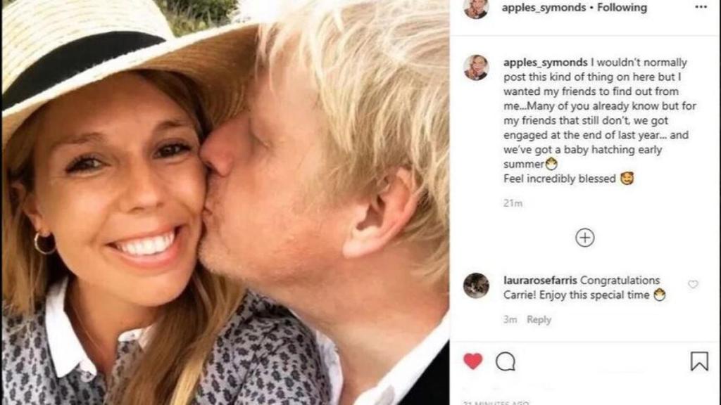 Carrie Symonds anunciaba su embarazo el pasado 29 de febrero.