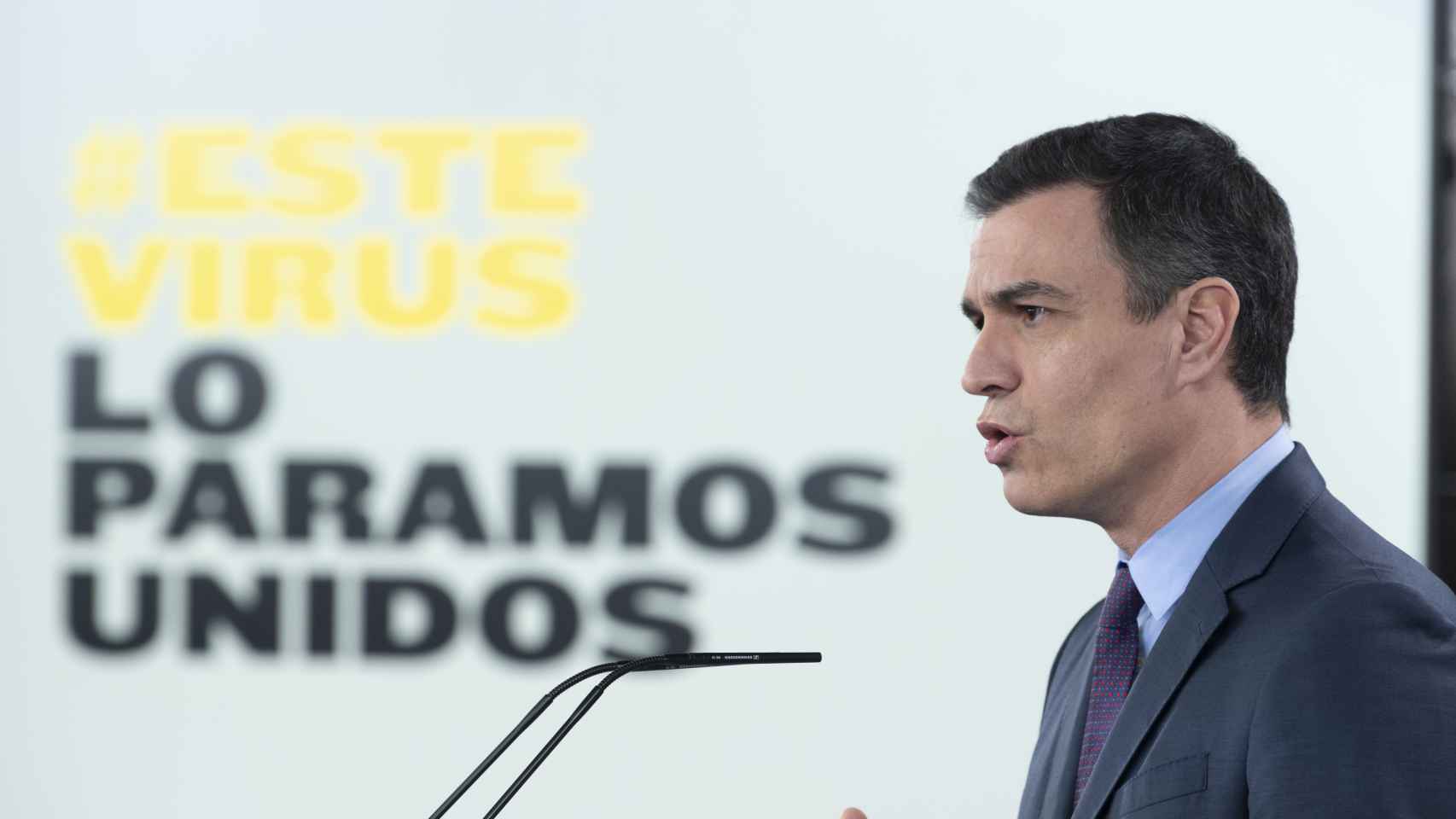 Pedro Sánchez, presidente del Gobierno, en la Moncloa.