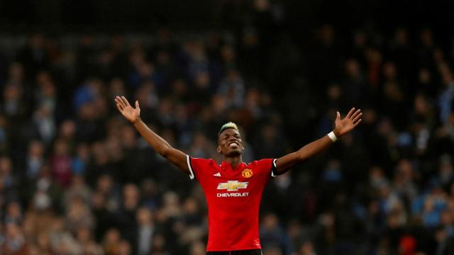 Paul Pogba, durante un partido con el Manchester United