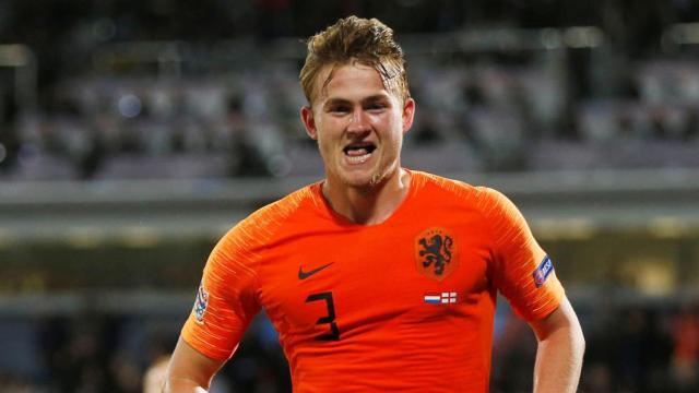 De Ligt, en un partido de la selección de Holanda