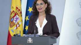 María Jesús Montero, ministra portavoz, en rueda de prensa tras el Consejo de Ministros.